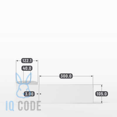 Полипропиленовая этикетка 105х300 белая, втулка 40 мм (к) (рядов 1 по 250 шт)  IQ code	
