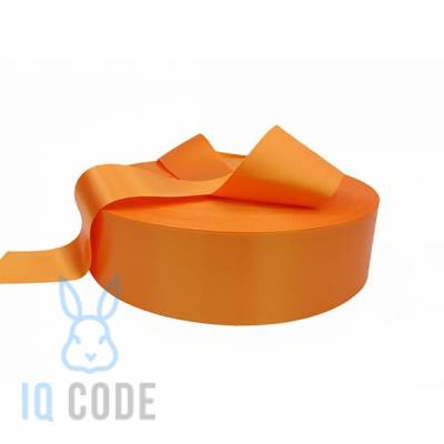 Лента текстильная Сатин оранжевый 20 мм/200 м, втулка 76 мм 