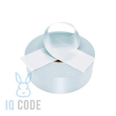 Сатиновая лента 25мм х 200м втулка 76 мм, цвет - бледно-голубой