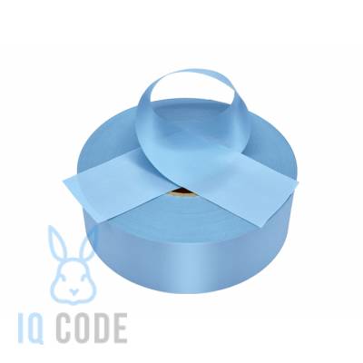 Сатиновая лента 20мм х 200м втулка 76 мм, цвет - небесный