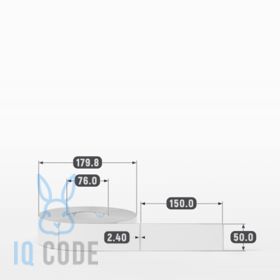 Полипропиленовая этикетка 50х150 белая, втулка 76 мм (к) (рядов 1 по 1000 шт)  IQ code	