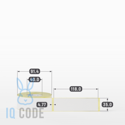 Термоэтикетка ЭКО 35х118 (рядов 1 по 300 шт)  в рулоне, втулка 40 мм (к) IQ code