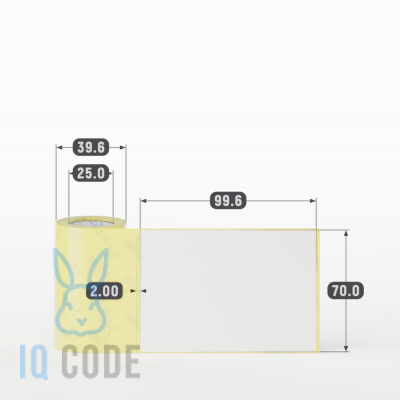 Термоэтикетка ЭКО 70х99,6 (рядов 1 по 45 шт)  в рулоне, втулка 25 мм (к) IQ code