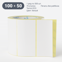 Термоэтикетка ЭКО 100х50 (рядов 1 по 500 шт)  в рулоне, втулка 76 мм (к) IQ code