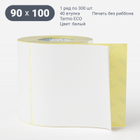 Термоэтикетка ЭКО 90х100 (рядов 1 по 300 шт)  в рулоне, втулка 40 мм (к) IQ code