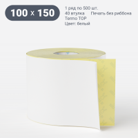 Этикетка самоклеящаяся 100х150 (рядов 1 по 500 шт) Termo TOP deep freeze в рулоне, втулка 40 мм (к) IQ code