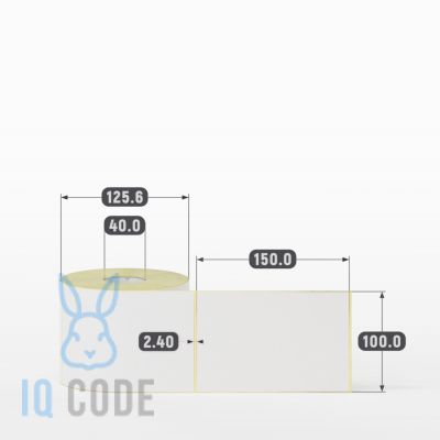 Этикетка самоклеящаяся 100х150 (рядов 1 по 500 шт) Termo TOP deep freeze в рулоне, втулка 40 мм (к) IQ code
