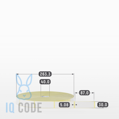 Термоэтикетка ТОП 30х87, втулка 40 мм (к) (рядов 1 по 4000 шт)  IQ code	