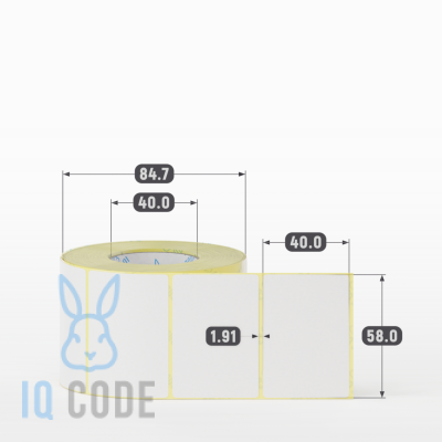 Этикетка самоклеящаяся 58х40 (рядов 1 по 700 шт) Termo TOP deep freeze в рулоне, втулка 40 мм (к) IQ code