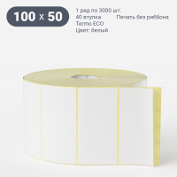 Термоэтикетка ЭКО 100х50 (рядов 1 по 3 000 шт)  в рулоне, втулка 40 мм (к) IQ code