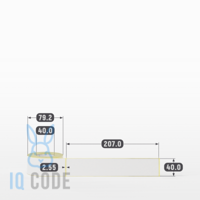 Термоэтикетка ЭКО 40х207, втулка 40 мм (к) (рядов 1 по 120 шт)  IQ code	
