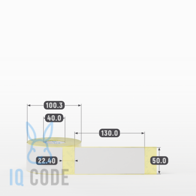 Термотрансферная этикетка 50х130 (рядов 1 по 350 шт) Полуглянец в рулоне, втулка 40 мм (к) IQ code