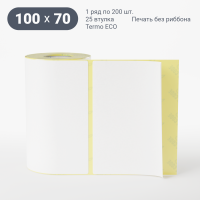 Термоэтикетка ЭКО 100х70 (рядов 1 по 250 шт)  в рулоне, втулка 25 мм (к) IQ code