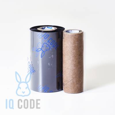 Риббон (красящая лента) Resin (Textile) 57	мм х 74 м Out Черный, втулка 0.5 дюйма (57мм ширина) IQ code