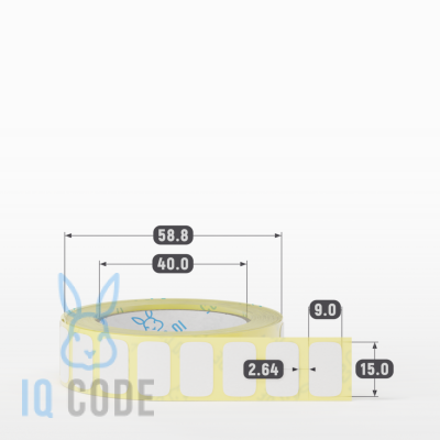 Термоэтикетка ЭКО 15х9, втулка 40 мм (к) (рядов 1 по 1000 шт)  IQ code	